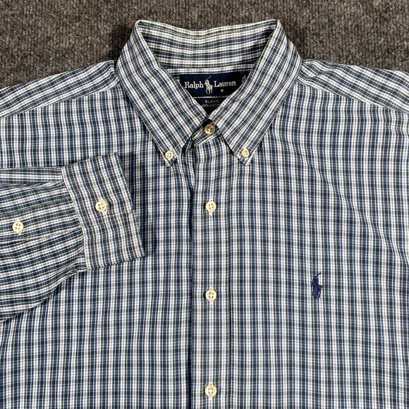 Vintage Polo Ralph Lauren Mens XL Blake Long Sleeve Oxford Shirt Hong Kong Made - Picture 1 of 9